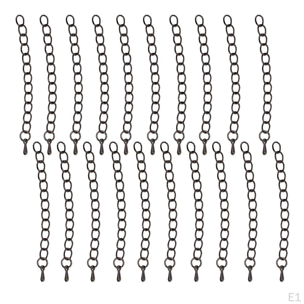20 Pcs and black Extension DIY Necklace
