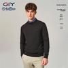Goldlion GY Men's Merino Wool Blend Round Neck Knit Sweater