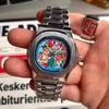Classic Business Square Comic Cartoon Quartz Men's Watch Casual Dial Top High Quality Steel Top Waterproof Men Watch AAA Clock