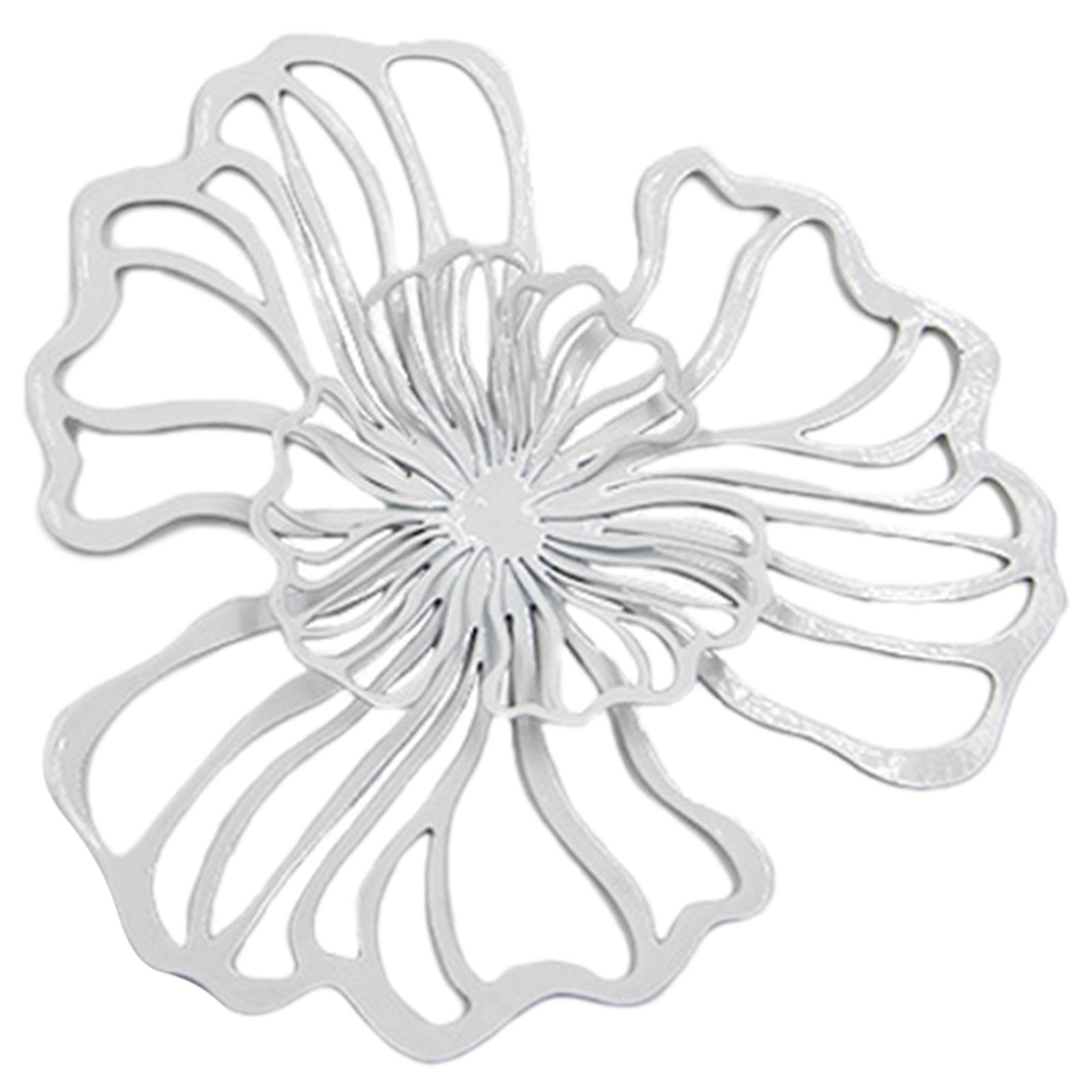 

Елегантний металевий квітковий настінний декор з двошаровою квітковою вивіскою для сучасної домашньої естетики для любителя мистецтва, домогосподарки C