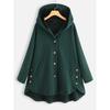 Women's Casual Loose Hooded Jacket for Spring and Autumn Regular Fit Long Style