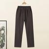 Mom's Wool Casual Pants: High-Waist, Loose-Fit, Plus-Size for Autumn/Winter