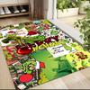 Grinch Weihnachtskollage Teppich Teppich Weich Waschbar Rutschfest Zuhause Wohnzimmer Sofamatten Personalisierter Weihnachtsteppich