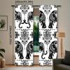 Set of 2 Bohemian-Style Curtains Featuring a Mandala Flower And Elephant Design   Perfect for Decorating Bedrooms And Living Room