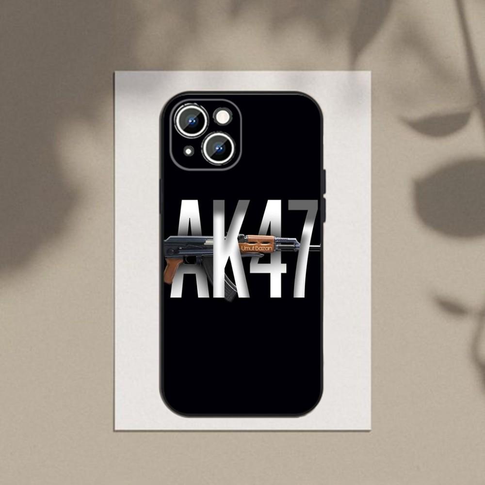 Ak-47 King of Guns Phone Case Phone Case For Apple iPhone 15,14,13,12,11,XS,XR,X,8,7,Pro,Max,Plus,mini Silicone Black Cover