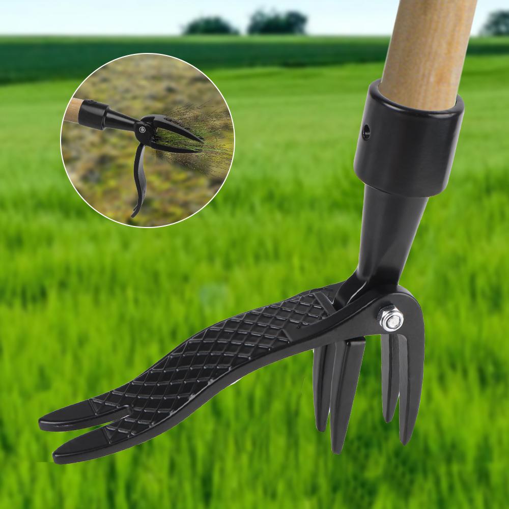 Wurzelentferner, Gartenarbeit, Graben, Unkrautstecher, Kralle, Fußpedal, Unkrautzieher, Unkrautstecherkopf, Ersatz-Rasenzubehör, Aufsteh-Unkrautstecher mit Fußpedal, Schwarz