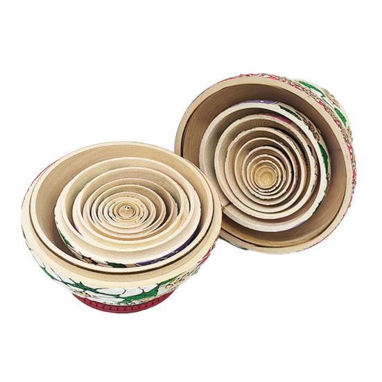 10Pcs/Set Vintage Russian Nesting Doll Handmade Wooden Matryoshka Doll 10 Layers Girl Stacking Toy Home Office Desktop Decoration Ornament