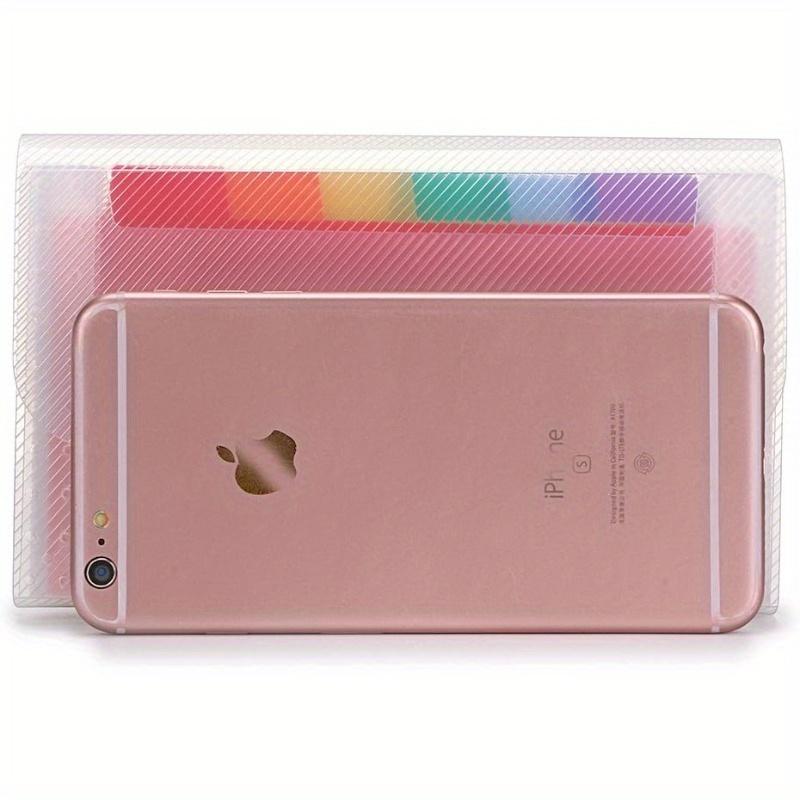 A6 Expanding File Organizer 13-Pockets, Accordion Folder with Button Closure for Documents Receipts Cards, Document Wallet