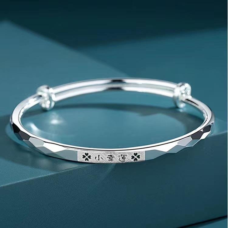 

Новый модный браслет на удачу, браслет пуш-пулл, женский браслет из чистого серебра, подарки