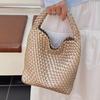 Fashion Woven Handbag Bucket Bag 2025 New Large Capacity Shoulder Underarm Bag Women Commuter Satchel Tide