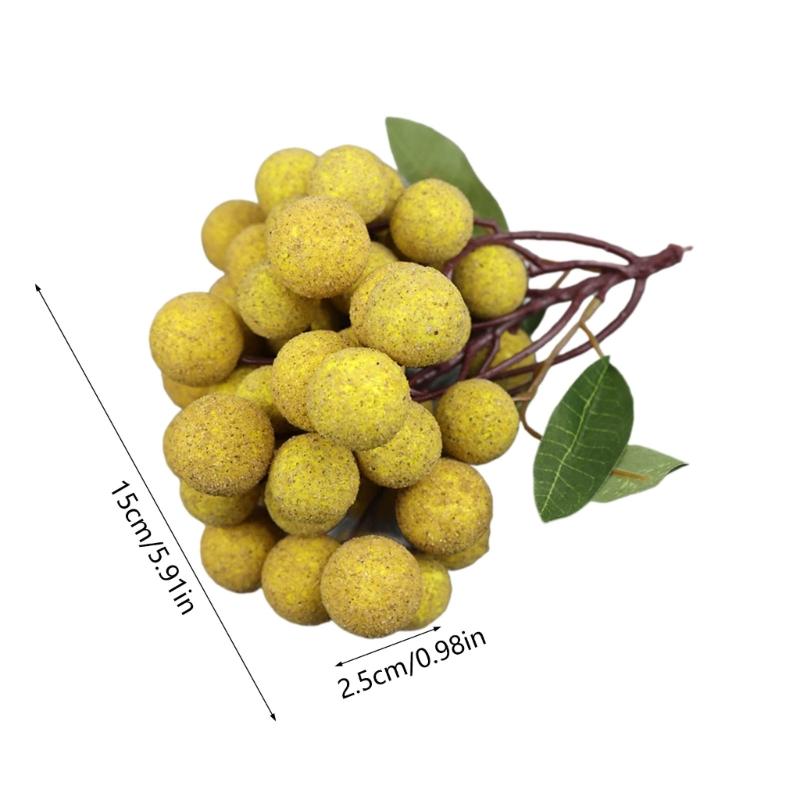 Artificial Friut Realistic Plastic Fruit Bunch of Simulation Fruit for Kitchen, Photography Props, 6 Kind of Fruit