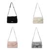 2024 Spring Summer Retro Washed Leather Crinkle Bow Motorcycle Pillow Bag Armpit Bag Fashion Single Shoulder Diagonal Bag