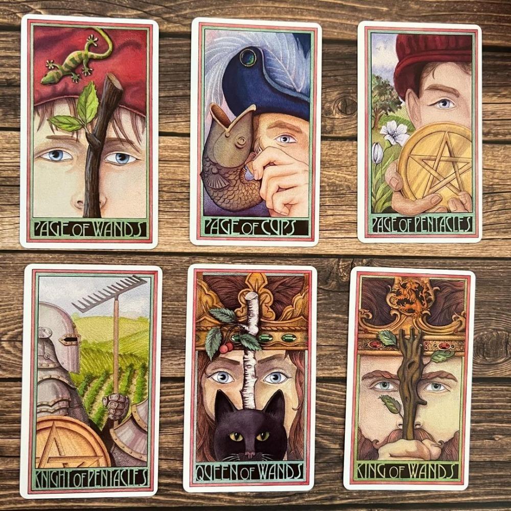 Erenberg Tarot Deck 12*7cm in Rigid Box, Intimate Close-Up Illustrations - Standard Tarot Cards Double-embossed Cardstock