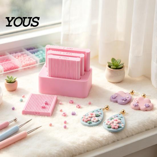 Clay Ball Shaping Device 3Pcs 1/1.5/2MM Mini Polymer Bead Maker, Strip Rolling Mold, Jewelry Making Supplies Beads Tool for DIY Bracelet Necklace