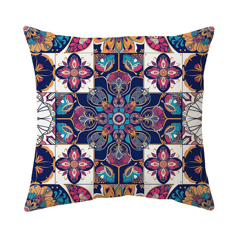 Pillow Cover Short Plush Print Living Room Sofa Decorative Cushion Cover Bedroom Pillow Cover