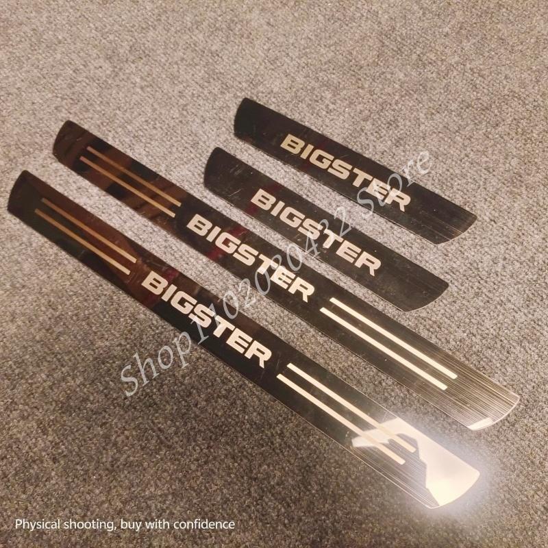 

FOR DACIA BIGSTER 2024-2025 Stainless Sticker Door Sill Scuff Plate Guards Threshold Pedal Trim Car Accessories чёрный