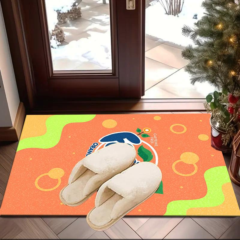 Fanta Orange Refreshment Area Rug Office rug, Chair Rug, Decor Carpet Livingroom bedroom Mat, Large Size Fan gifts Christmas gifts