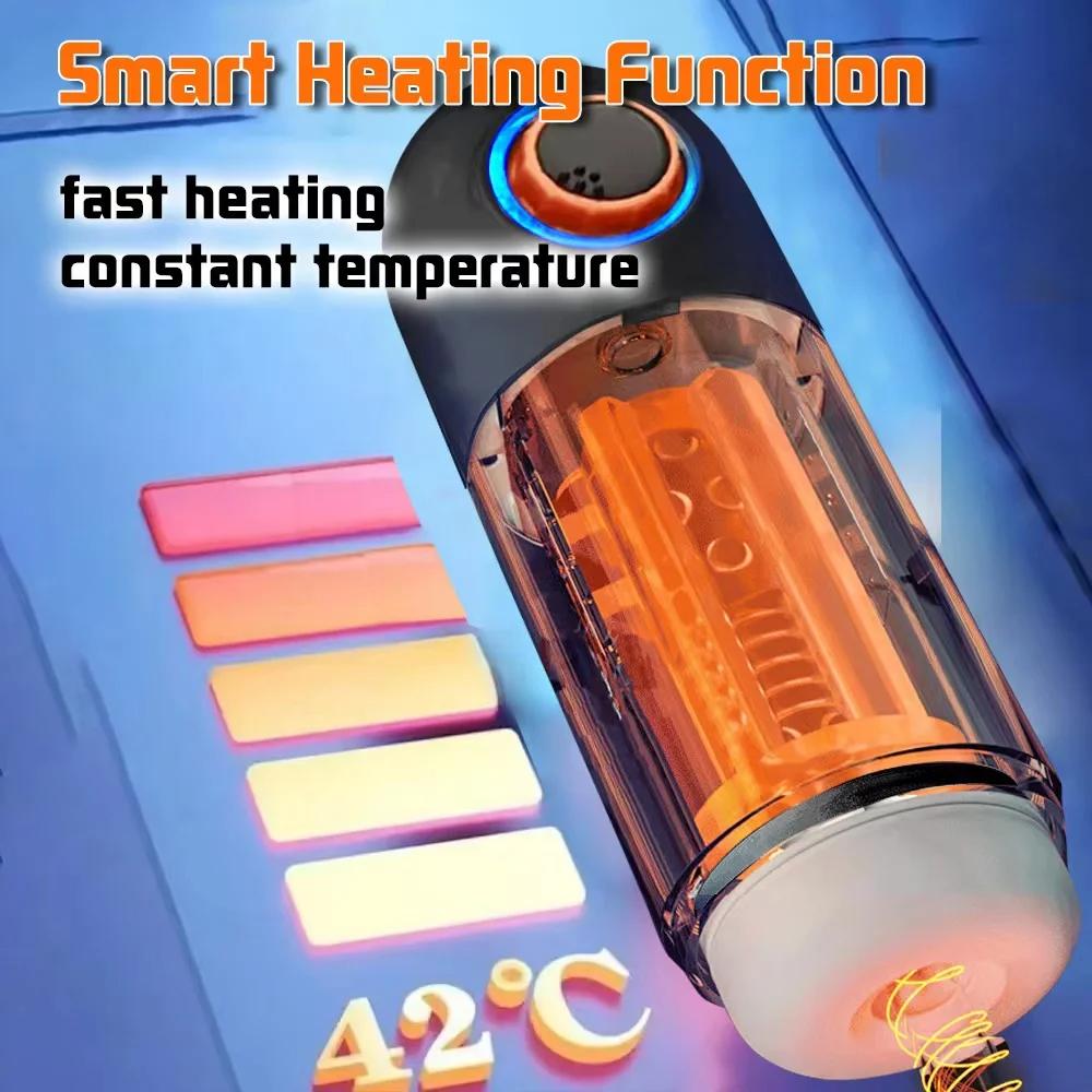 Telescopic Automatic Masturbator Sucking Male Masturbation Cup Erotic Vagina Pussy Blowjob Machine Sex Tooys for Man Adult Toy