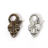 10Pcs/lot Antique Silver Flower Lobster Clasp Hooks for Necklace Bracelet Chain DIY Jewelry Accessory Findings 26*15MM