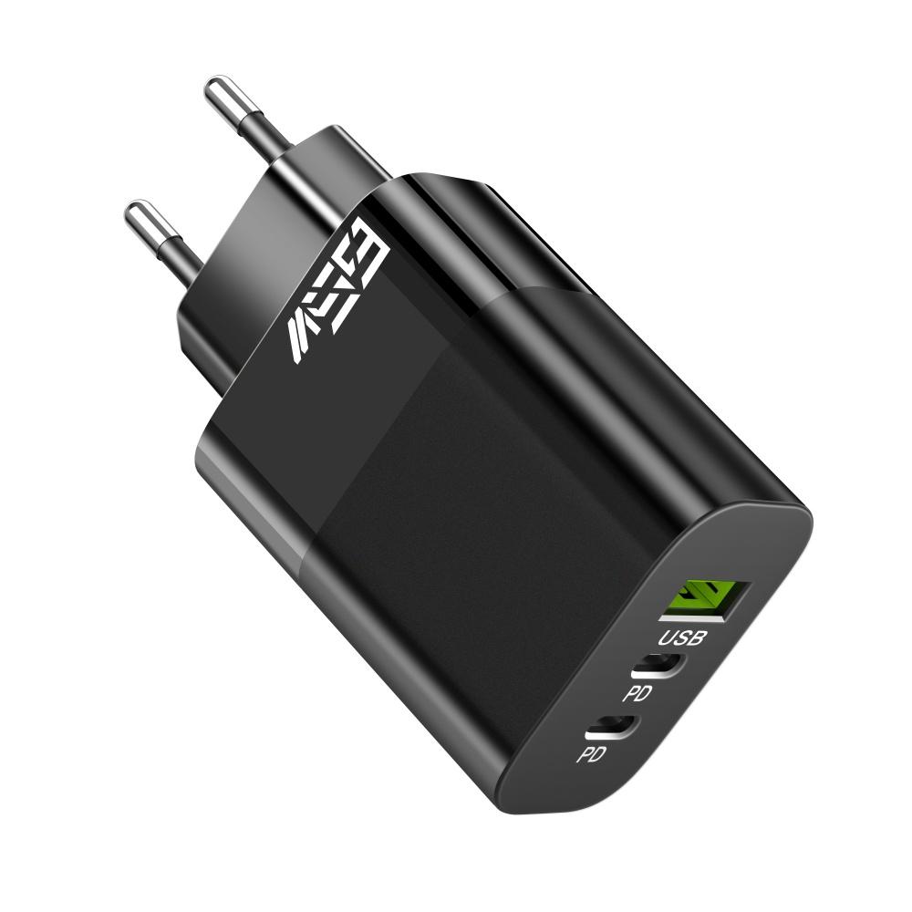 65W 3 Anschlüsse USB C PD Ladegerät Quick Charge 3.0 QC 3.0 Schnellladung Typ C Handy-Adapter für iPhone Samsung Xiaomi Reise