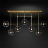 Gold or Black LED Chandeliers Modern Nordic  Clear Glass Ball Chandelier Lighting Living Room Restaurant Bedroom Hanging Lamp
