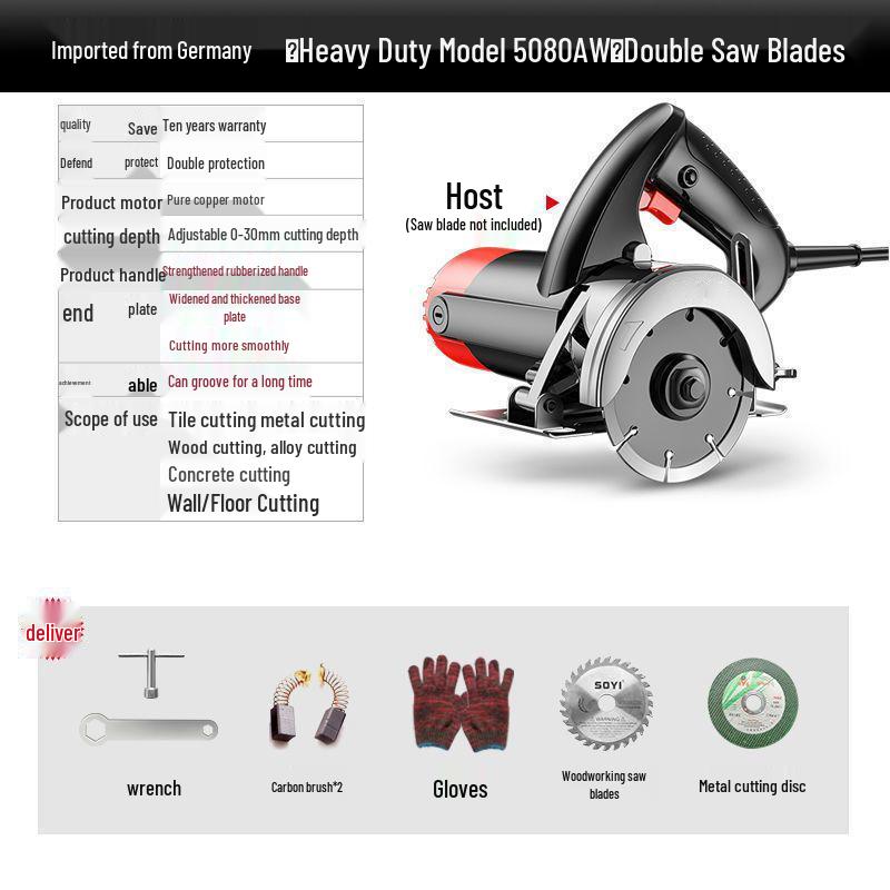 Multi-functional Electric Saw: Universal Tile Cutter & Woodworking Tool 