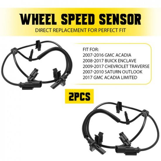 2Pc Rear ABS Wheel Speed Sensor For 2007-2016 GMC Acadia 2008-2017 Buick Enclave