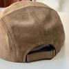 Retro Short Brim Baseball Cap Flat Edge Adjustable Duckbill Cap Solid Color Five-Piece Suede Hat Unisex