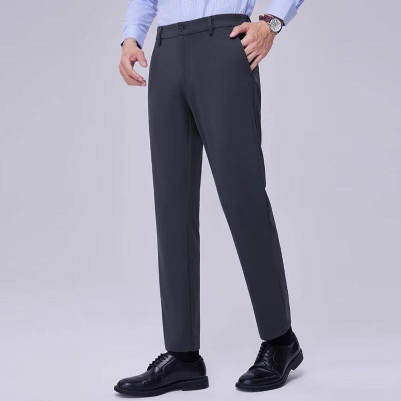 

Fengxun Unisex Straight Leg Stretch Business Casual Pants 32