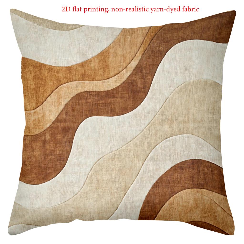 Modern pattern 2D flat printing home decoration polyester pillowcase, sofa decoration cushion cover, bedside throw pillow