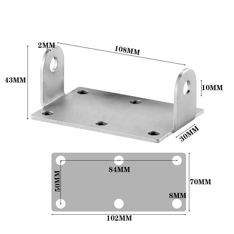 304 Stainless Steel Recessed T-Type Triangle Support Bracket with Lifting Lug