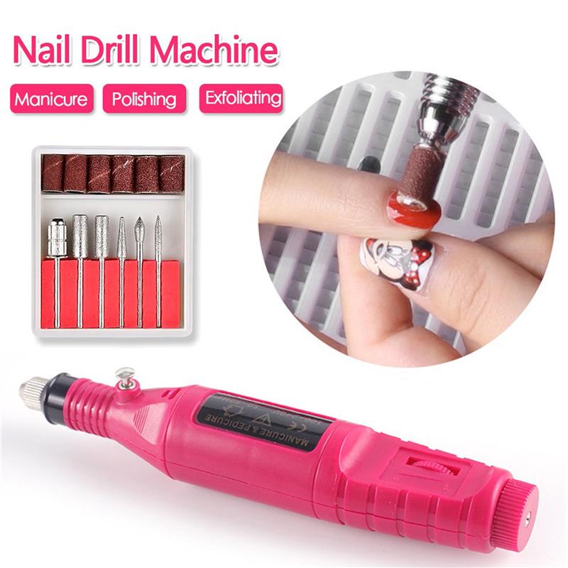 10pcs Nail Manicure Drill USB Polisher Nail File Polishing Strip Dust Brush DIY Nail Art