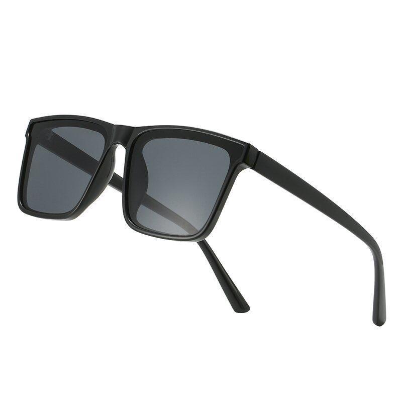 Unisex Polarized Square Frame Sunglasses with UV Protection