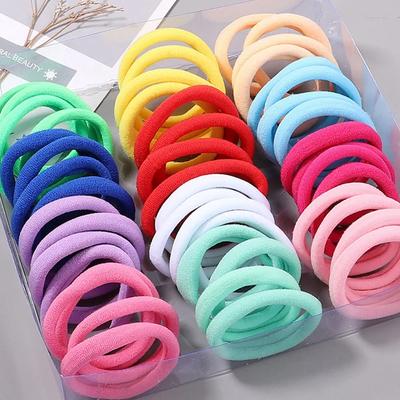 30 Stück/Set Damen Elastische Haarbänder für Baby Mädchen Buntes Nylon Gummi Stirnband Scrunchies Kinder Pferdeschwanzhalter Zubehör