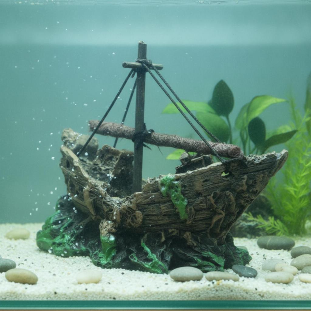 Shipwreck Aquarium Ornament Detailed Decoration