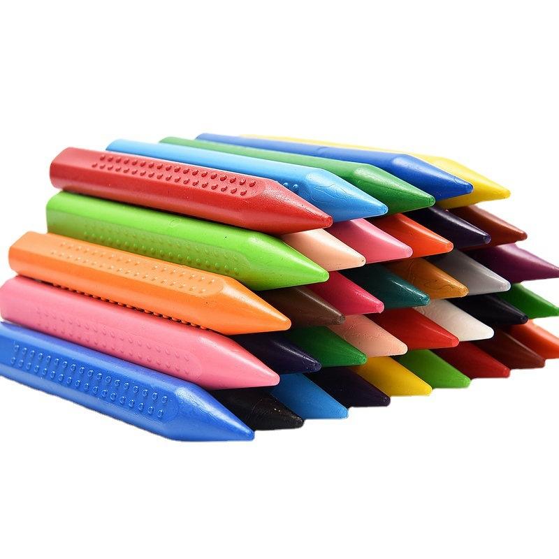 12-color and 24-color Triangular Crayons Children's Drawing and Doodling Colored Washed Crayons Crayon Stationery