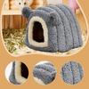 Hamster Bed Hideout House, Anti Slip Cute Plush Small Animals Bed for Hedgehog,