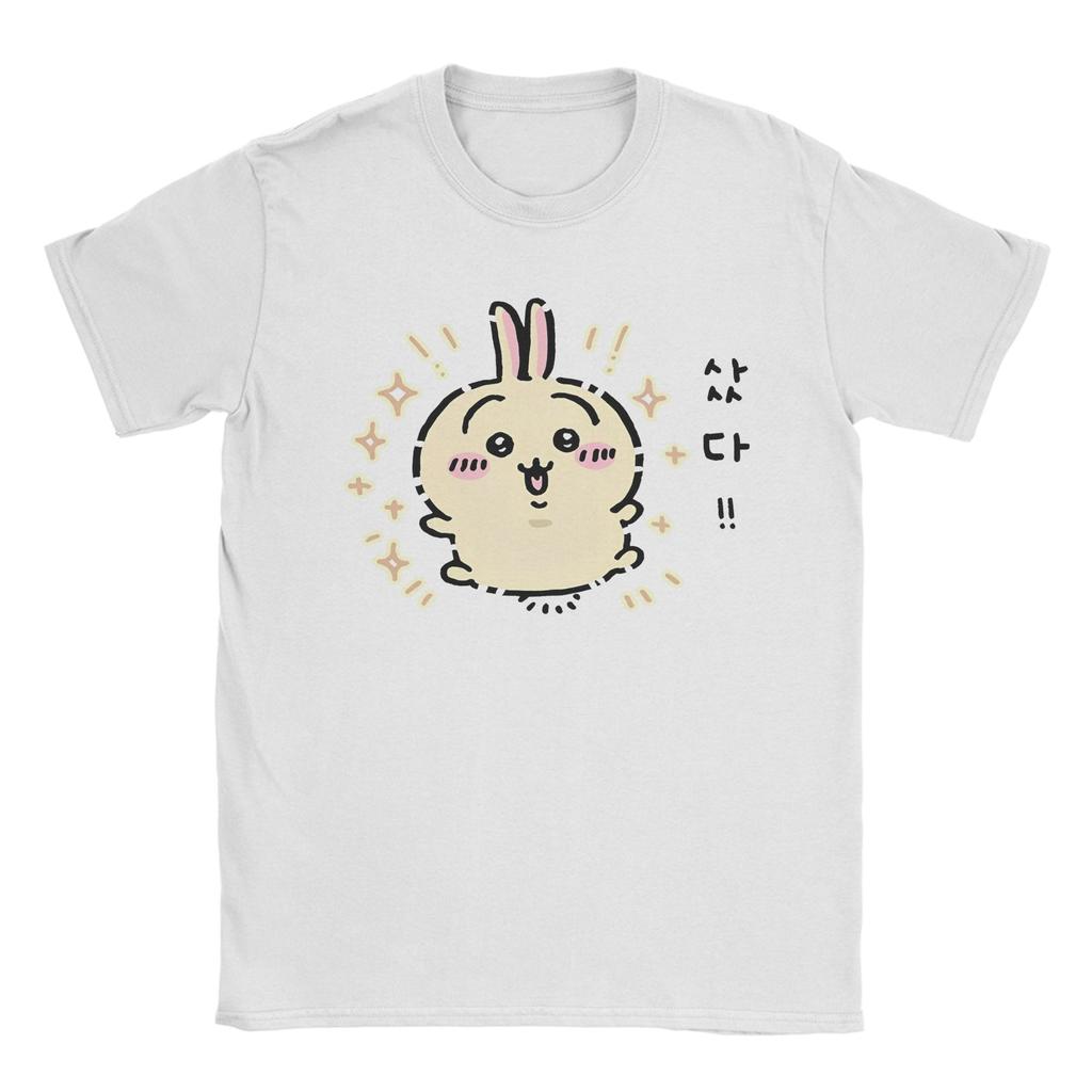 Chiikawa inspiriertes 3-in-1 süßes Design T-Shirt Herren Damen Neuheit Baumwoll-T-Shirts Rundhals Kurzarm T-Shirt Original Oberteile