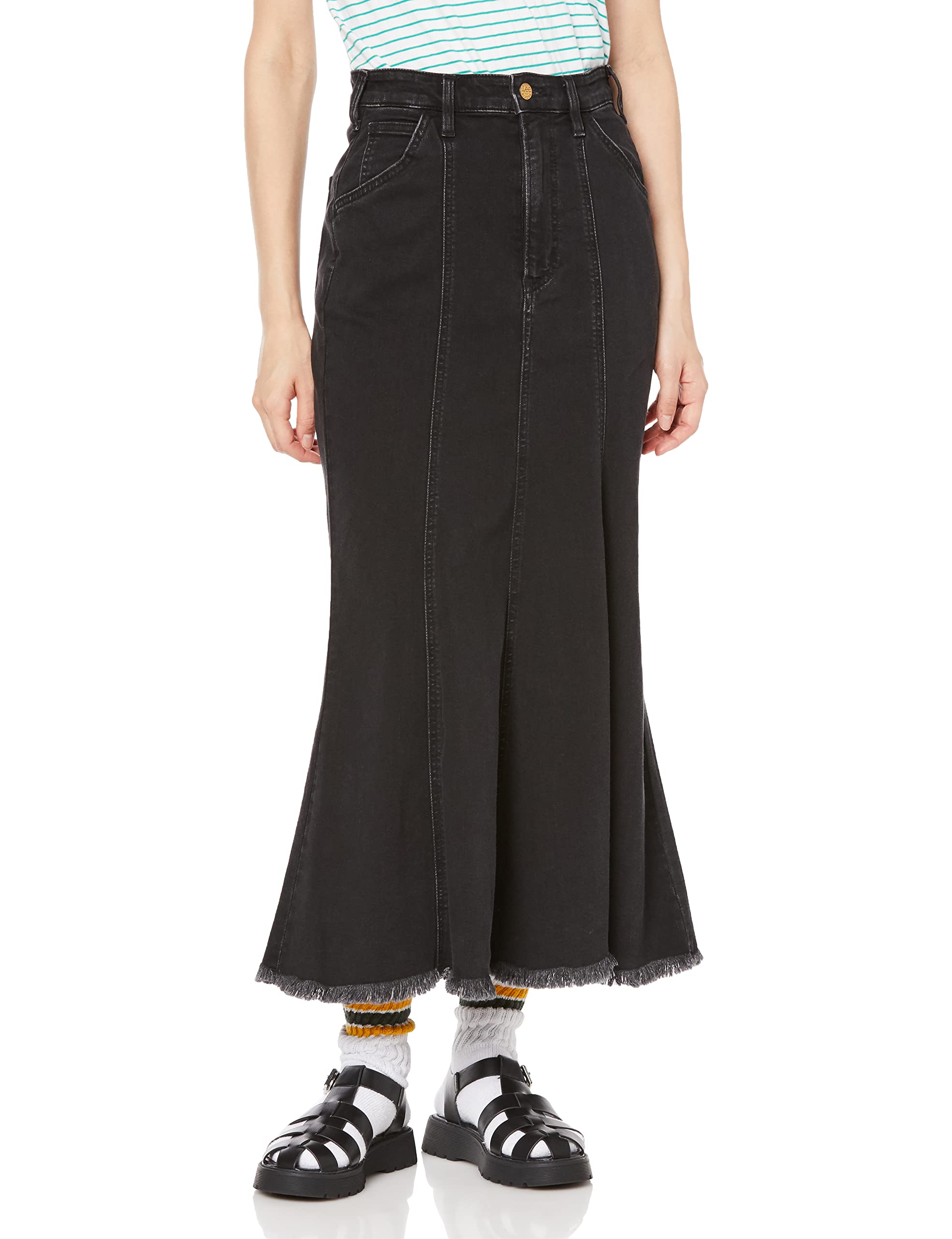 

Lee Denim Skirt Mermaid Sizes [Official] Skirt, Stretch, Women s, Black, XS-XL чёрный