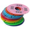 8Pcs Round/Square Closet Hanger Dividers Garment Tags Clothing Size Marking Ring  Home
