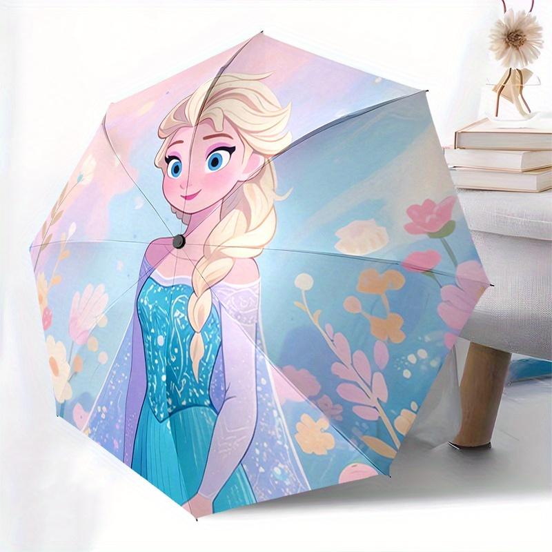 Elsa, Frozen Automatic Opening and Closing Umbrella, Compact Travel Umbrella, Lightweight and Portable, Suitable for Beach Commuting Busines