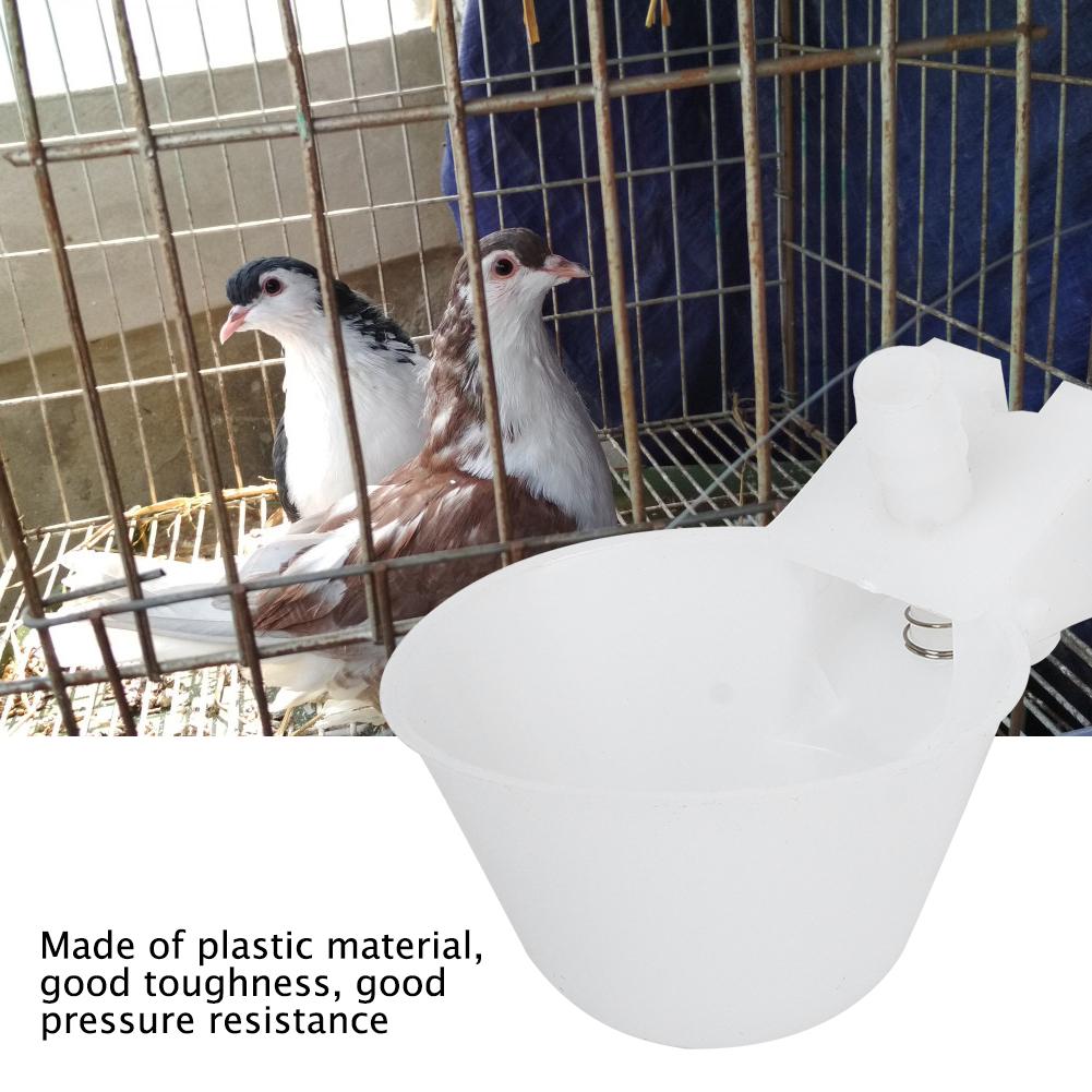 12 Pcs Bird Automatic Drinking Hanging Cups for Quail Pigeon Cage Birds Feeding Equipments