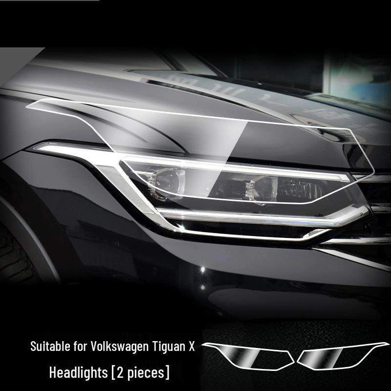 Volkswagen Headlight Film for Teramont X, Tiguan X, Touareg, Tharu, Sagitar, Golf, Viloran, and T-Roc models.