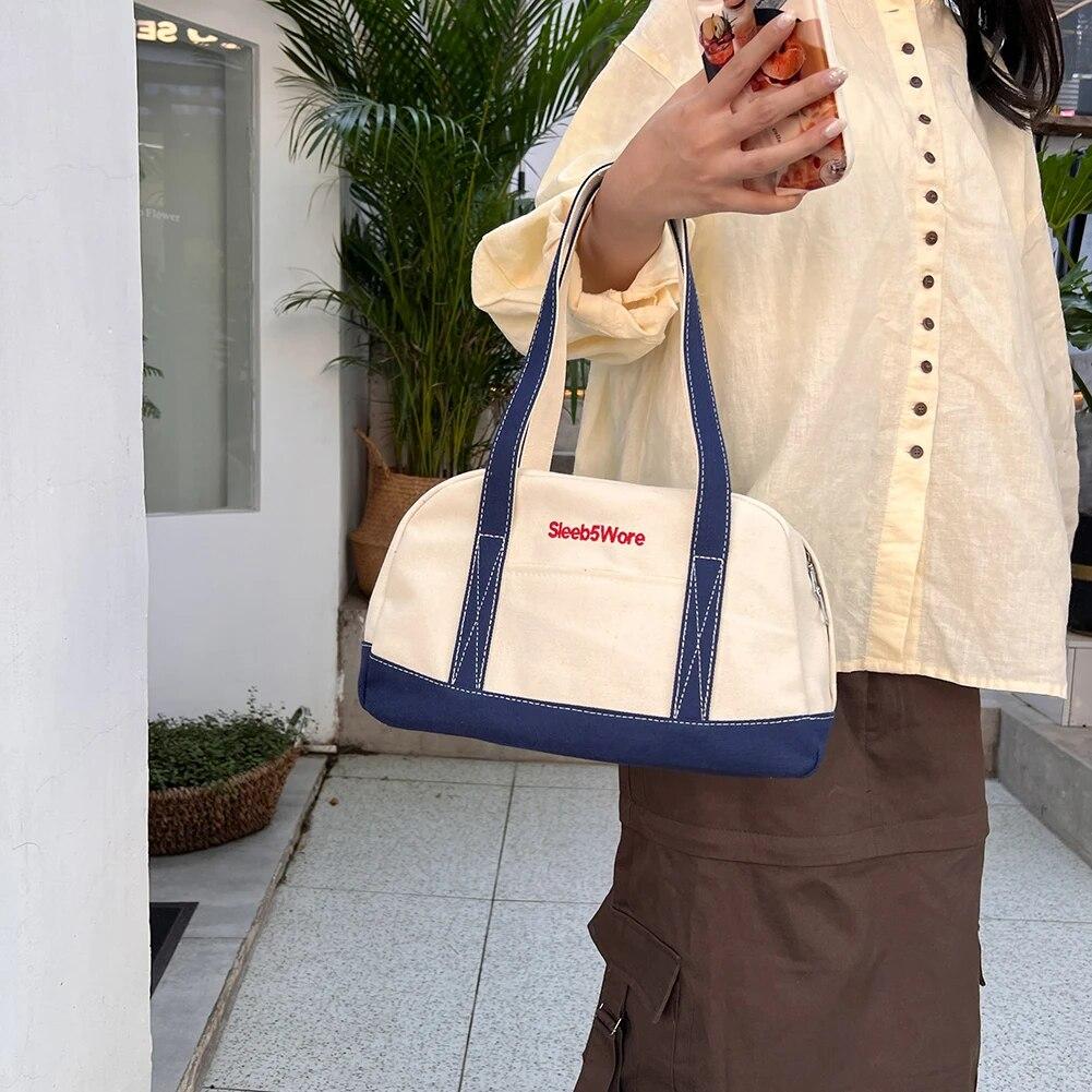 Damska torba typu tote Casual Canvas Duża pojemność Damskie torebki Projektant liter Torby na ramię pod pachami Luksusowa duża torba na zakupy Dziewczęcy prezent