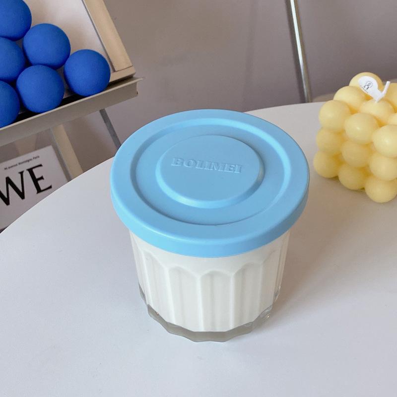Farbige Abdeckung Glas Versiegelter Behälter Aufbewahrungsbox Snack-Aufbewahrungsbehälter Teekanne Trockenfrüchte Kaffeebohnen-Gefäß Kühlschrank-Organizer Behälter