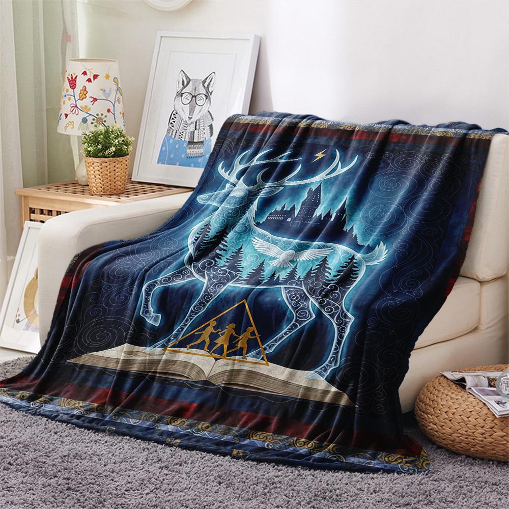 1 Stück Flanelldecke mit Cartoon-Druck, Hohe Qualität, Bequem für alle Jahreszeiten, Heimdekoration, Wärme und Komfort, Perfekt als Weihnachts- oder Geburtstagsgeschenk