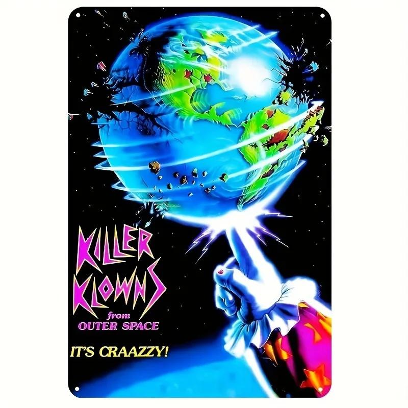 Retro Halloween Metal Sign Horror Movie Theme Shabby Iron Painting Tin Signs Wall Art Man Cave Film Theater Club Home Decoration