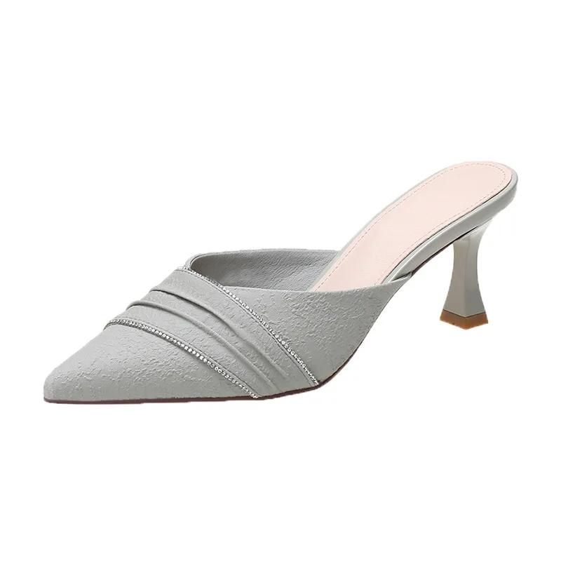 Mode Modedesigner Neue Dünne Ferse Spitz Aushöhlen Damen Hochhackige Sandalen Sommer Designer Neu Strass Hochzeit Damen Schuhe