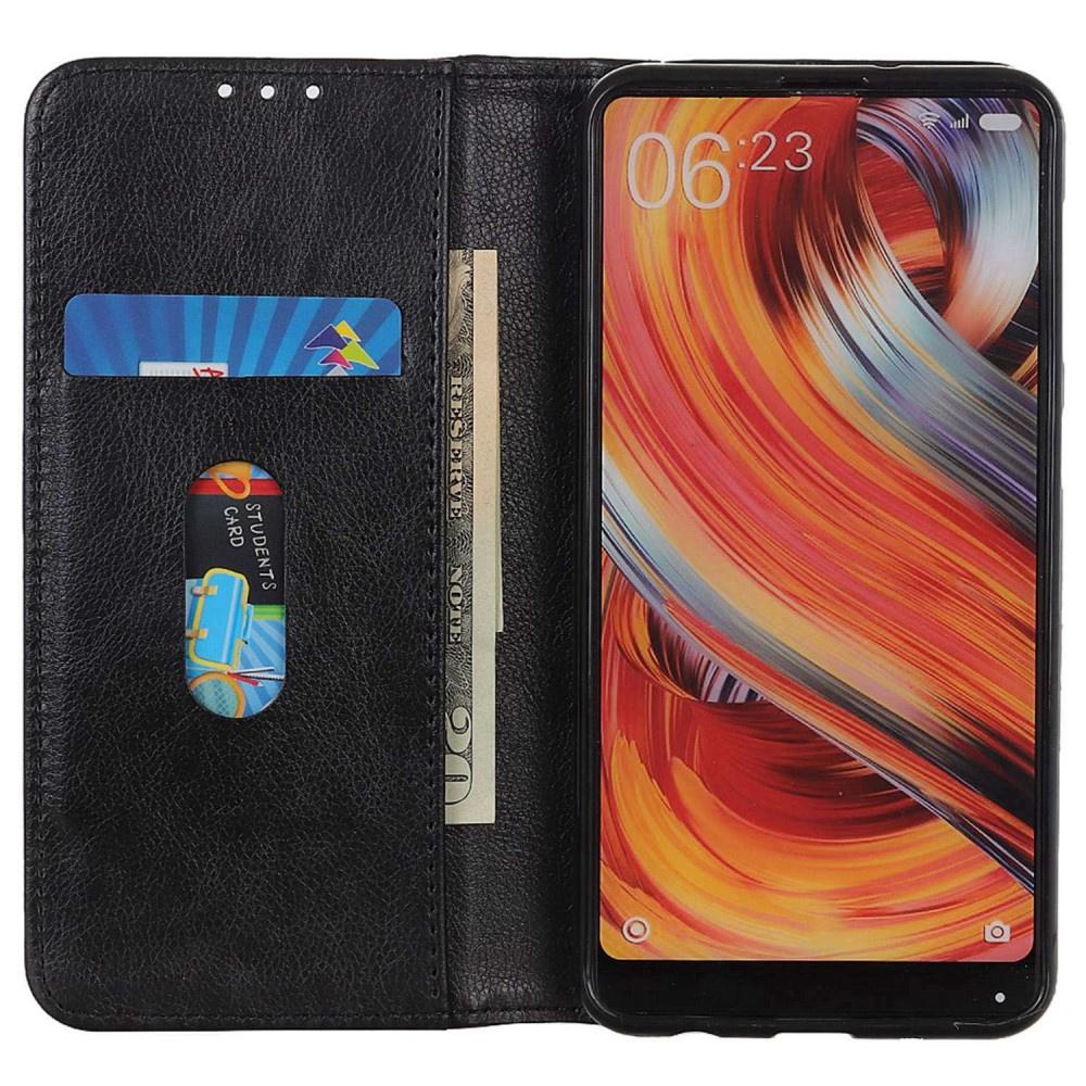 Flip Case for Xiaomi Poco F6, Split Leather, Black