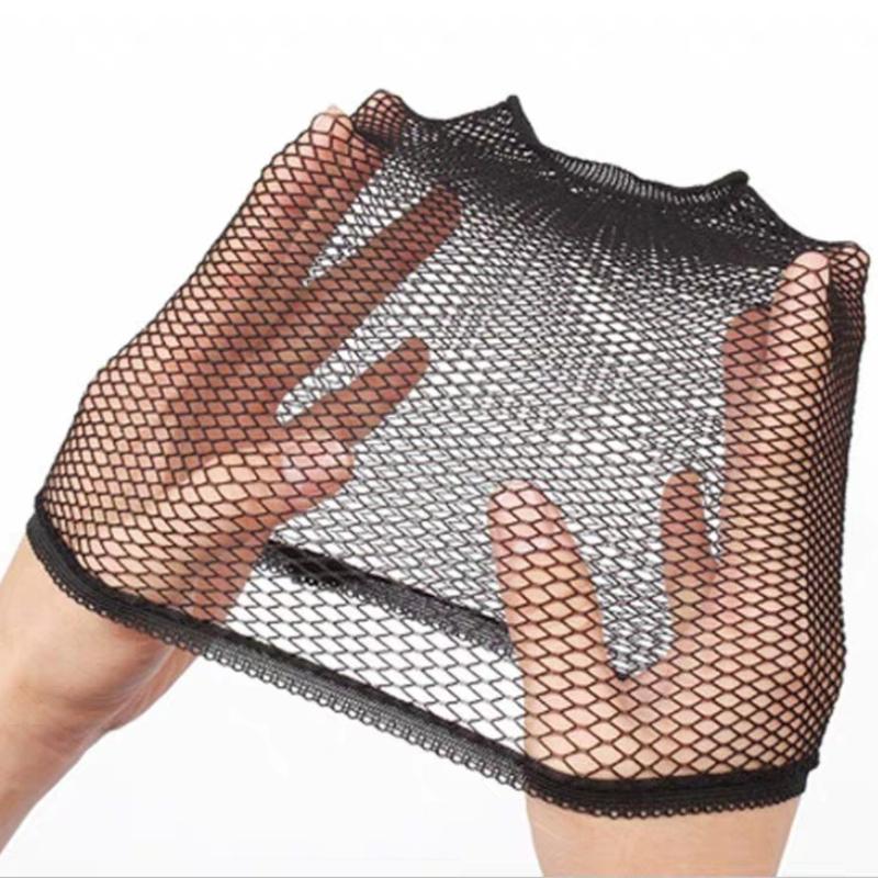 Großhandel Schwarzer Snood Nylon Haarnetz Materialien Für Perückenherstellung Dehnbare Gummibänder Netzmütze Für Damen Perückenunterlage Zubehör